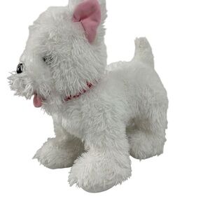 Build A Bear Dog Plush White Fluffy Westie Terrier Standing Puppy Stuffed Animal
